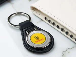 Ferrari Portachiavi In Pelle Personalizzato Forza Massimo